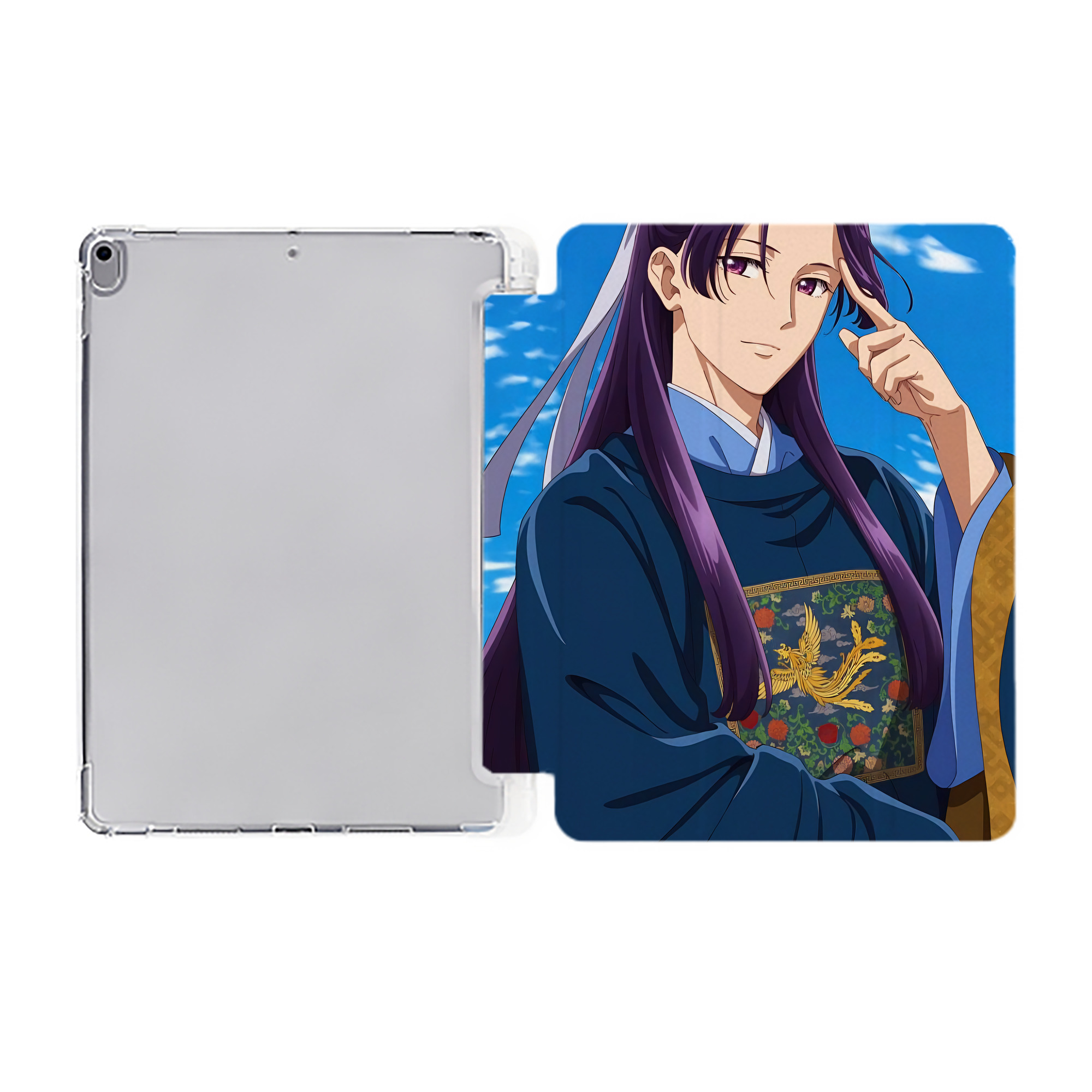 （画像用） 薬屋のひとりごと The Apothecary Diaries IPad ケース ペン収納付き 三つ折りスタンド PUレザー×シリコン 対応機種9.5/10.5/10.9インチ